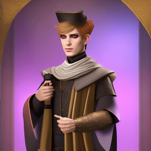 AI generated: Ultra high resolution photography of a medieval Non-Binary Master of Ceremonies, named Tanith