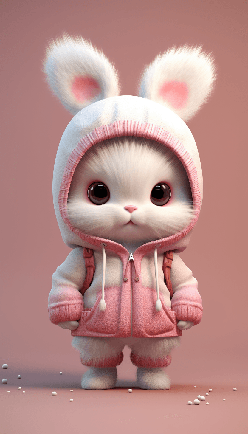 AI generated: cute, chibi, bunny, 3d --ar 4:7 --v 5.2