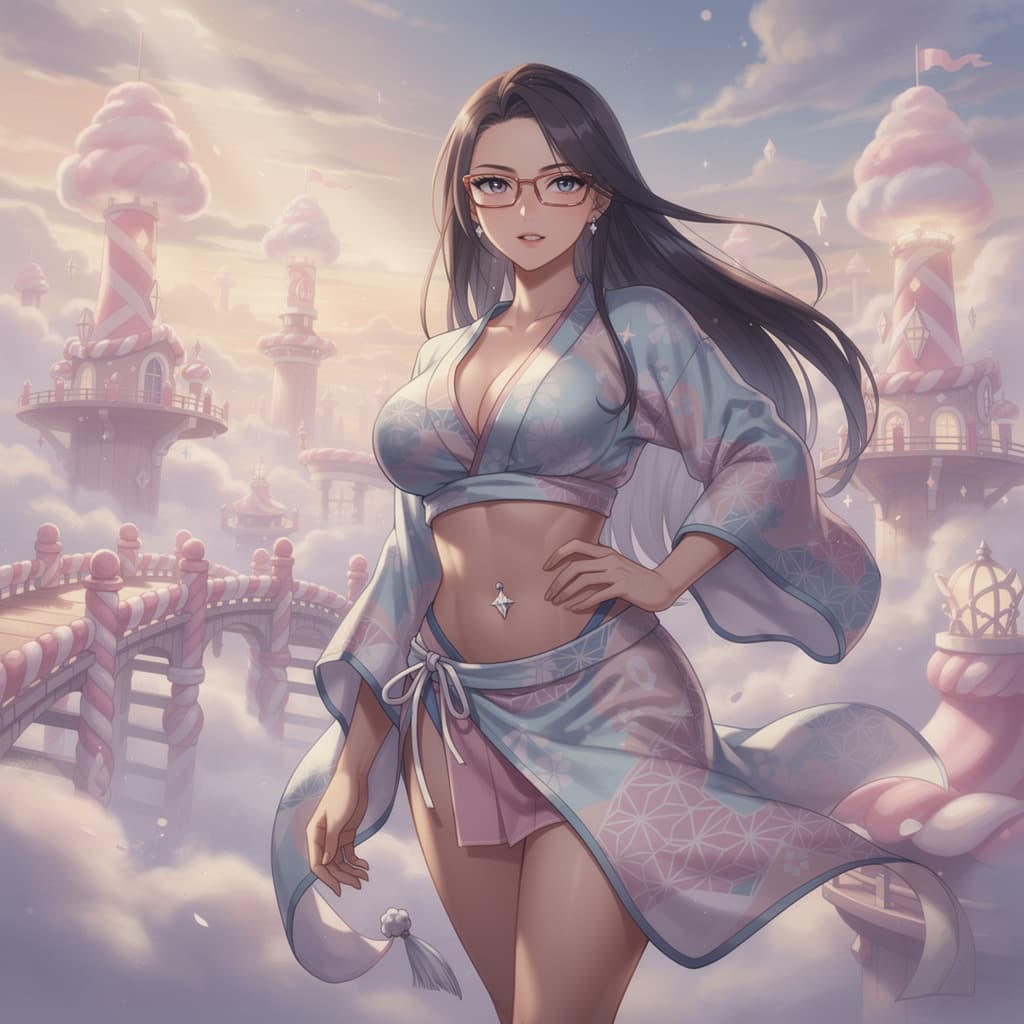 AI generated: 24 year young niji anime asian girl, very sultry look, so hot girl, beautiful charismatic girl, so h...
