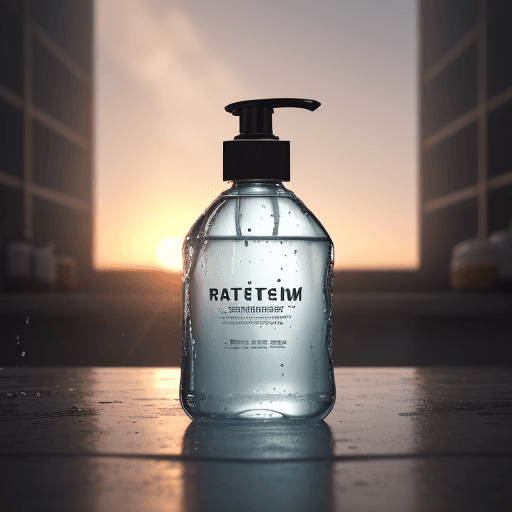 AI generated: Photo of a ultra realistic liquid hand wash refill pack, dramatic light, pale sunrise, cinematic lig...