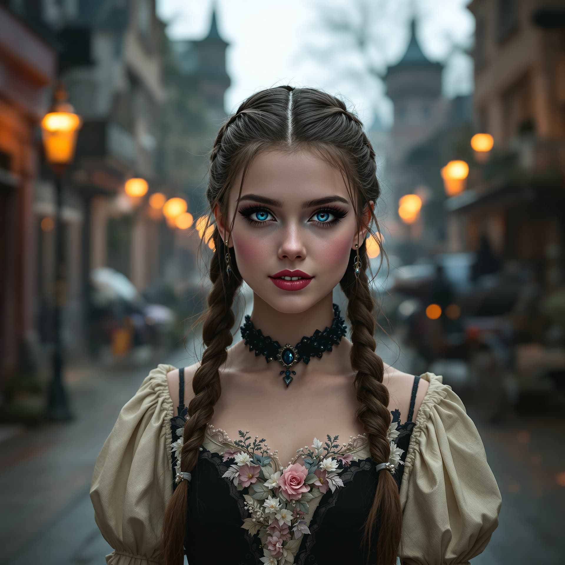 AI generated: A professional photograph captures the world’s most beautiful seventh-grade girl portrayed as a vamp...