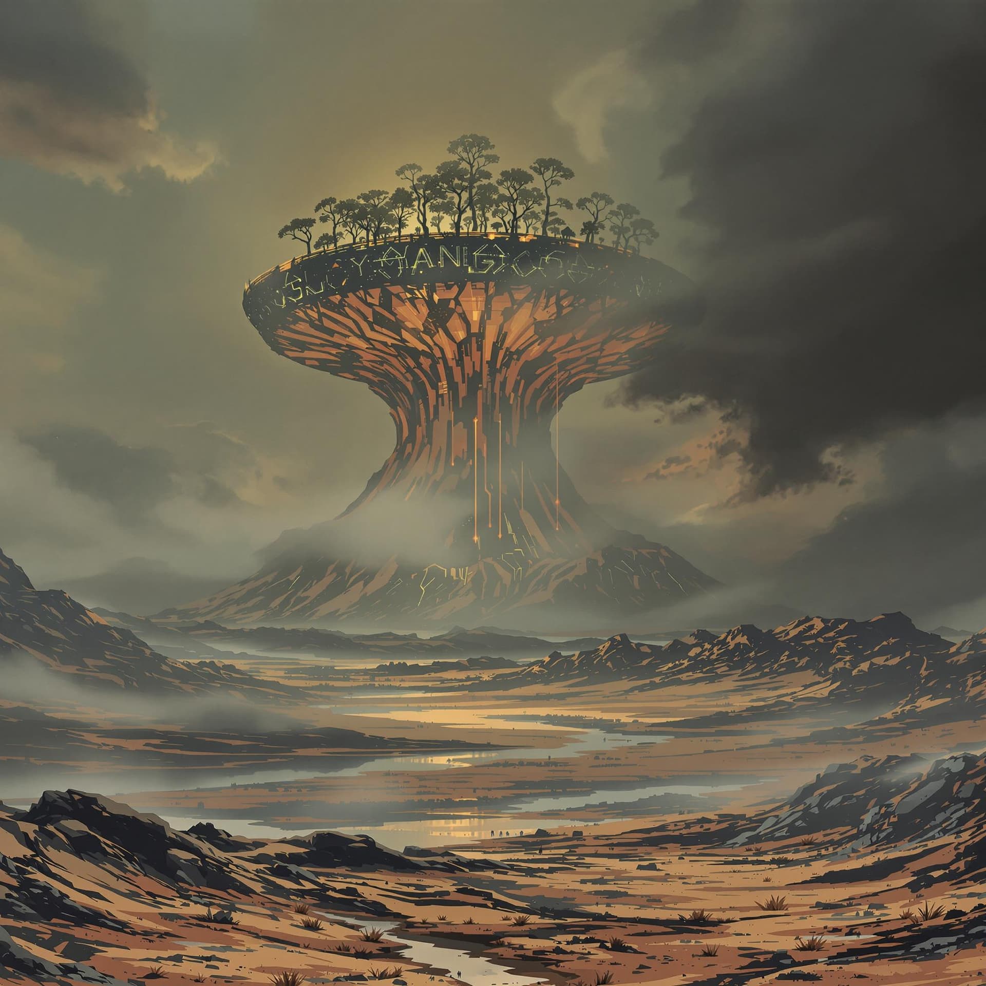 AI generated: techno taiga landscape --ar 4:5