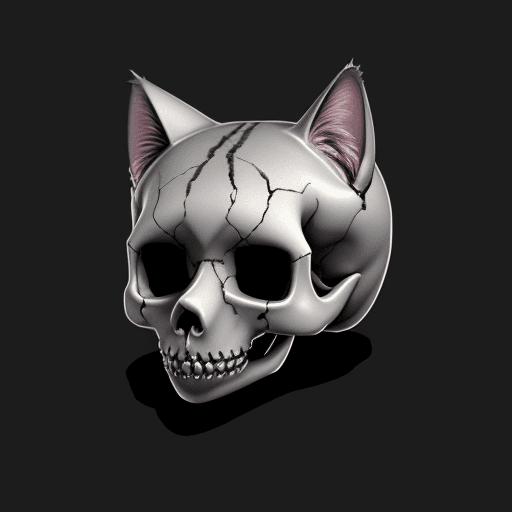 AI generated: Cat skull thing