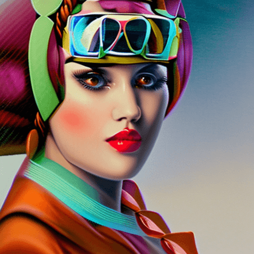 AI generated: a woman with Goggles on her head, by Rudy Siswanto, fantasy art, realism 