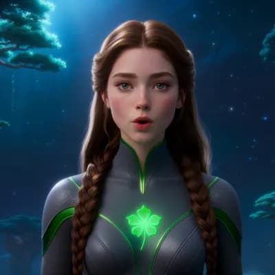 AI generated video: shamrock fantasy sci-fi image