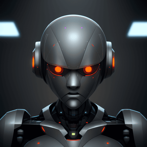 AI generated: robot using programing , trending on artstation,t symmetrical artwork. cinematic, hyper realism, hig...