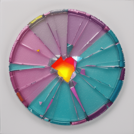 AI generated: pastell art with broken glass like a 80s music album artwork