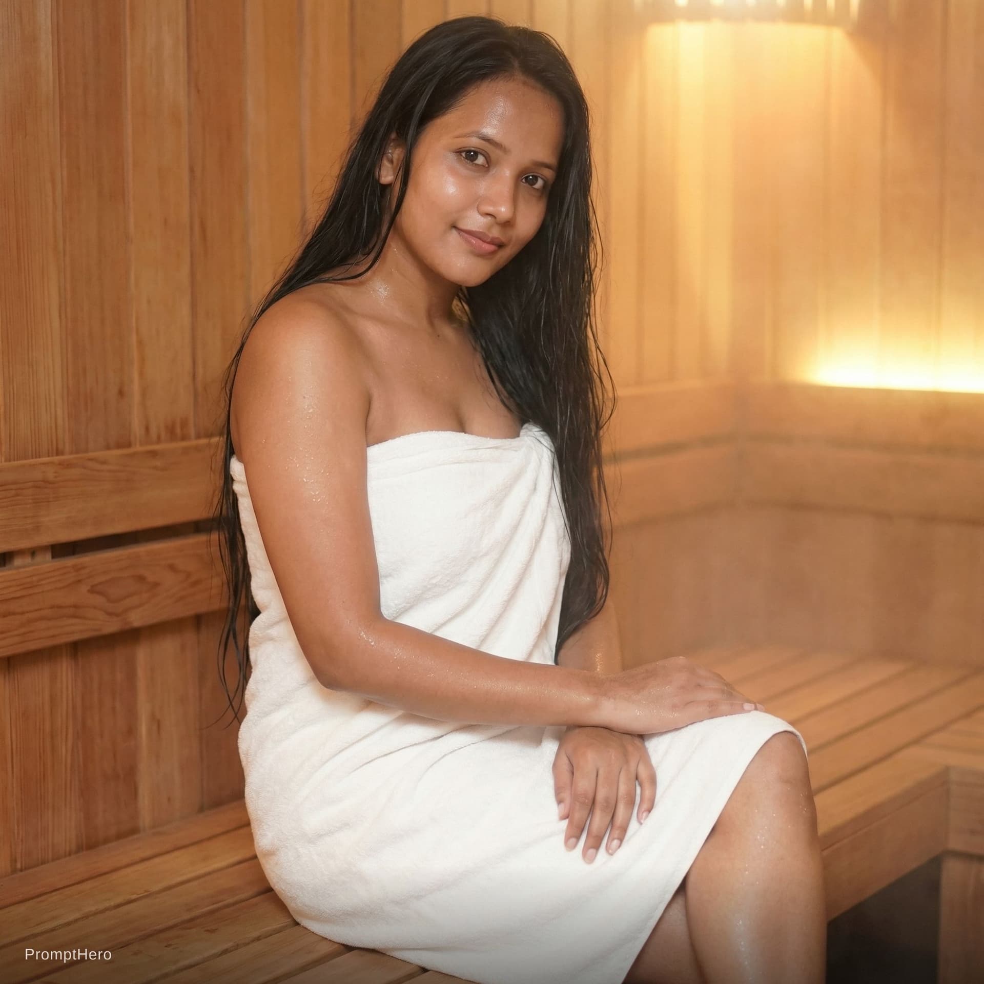 AI generated: {
  "prompt": "Photorealistic full-body portrait of a stunning woman with graceful hourglass proport...