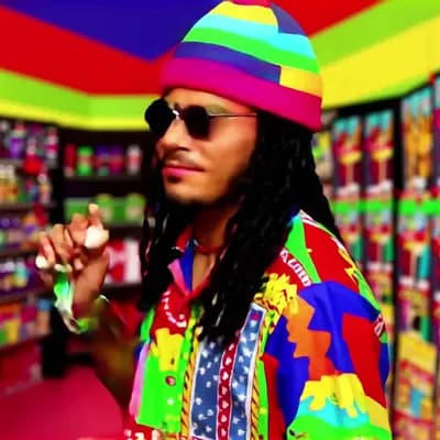 AI generated video: A stylized music video of a song called "Idle Vibe" by a reggae band called "Rising Storm":multiple ...