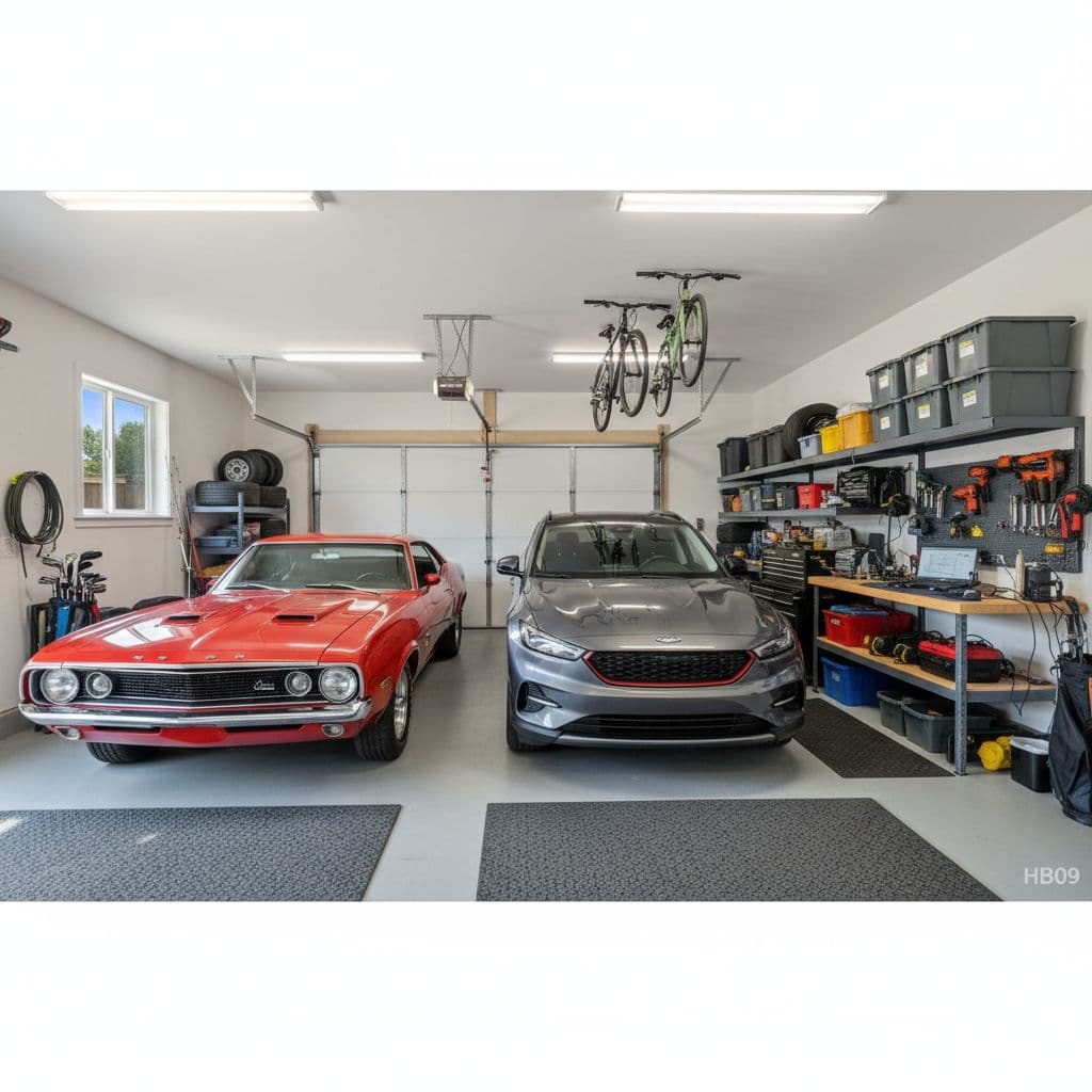 AI generated: in the garage
Insert the tiny “HB09” watermark at the bottom of the photo.
