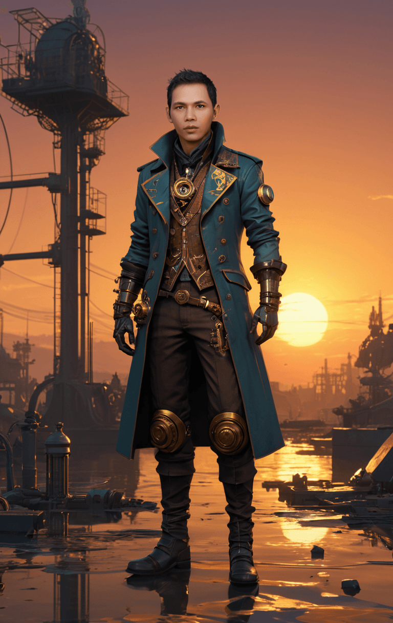 AI generated: Item Icons, art by wlop, shadow, stylized, steampunk blueprint, full body, art by craig mullins, Fun...
