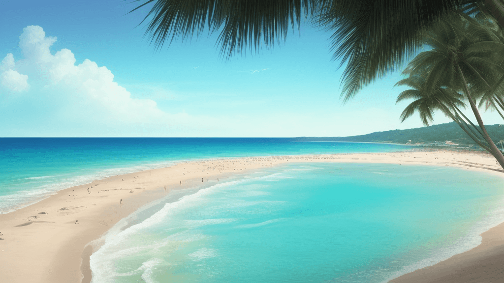 AI generated: The beach as background