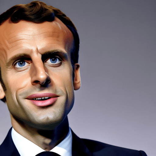 AI generated: Emmanuel Macron.