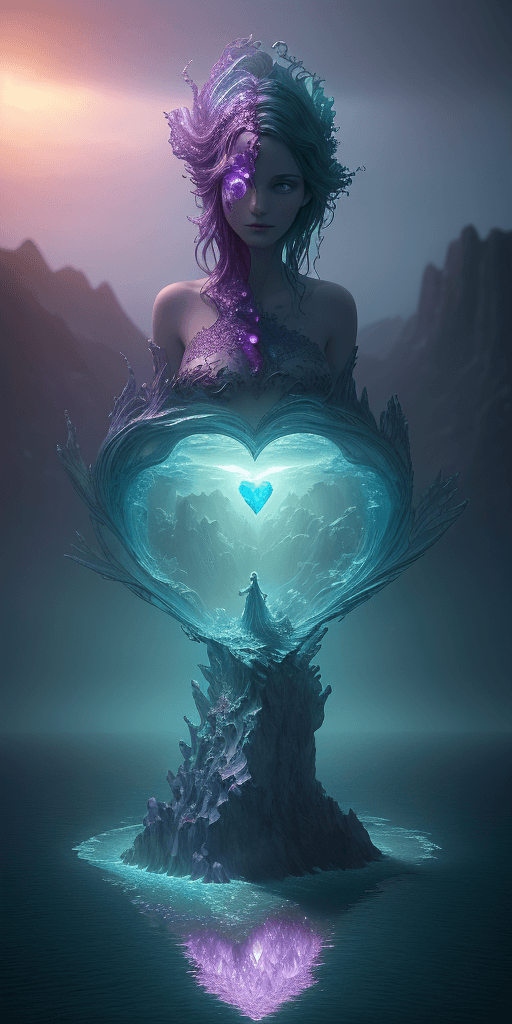 AI generated: My heart is an ocean, fantasy art, cinema 4d, matte painting, polished, beautiful, colorful, intrica...