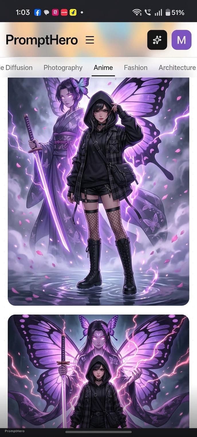 AI generated: A cinematic dark fantasy anime scene of a mysterious hooded girl standing in shallow water, front-fa...