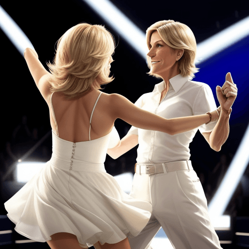 AI generated: deborah norville laura ingraham dancing together
