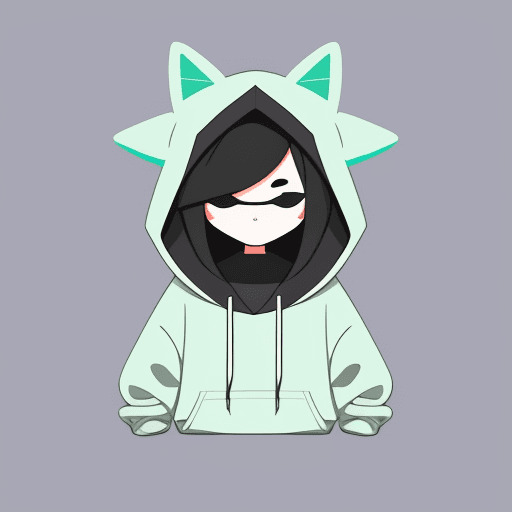 AI generated: Create, A character wearing hoodie, simple, vector, flat design, doodle style, gradient outline