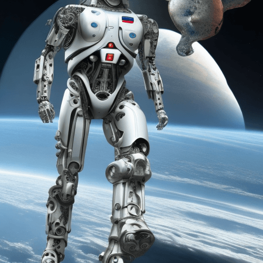 AI generated: cyborg in an exoskeleton, realistic photo, futuristics, detailed study of an alien suit, futuristic ...