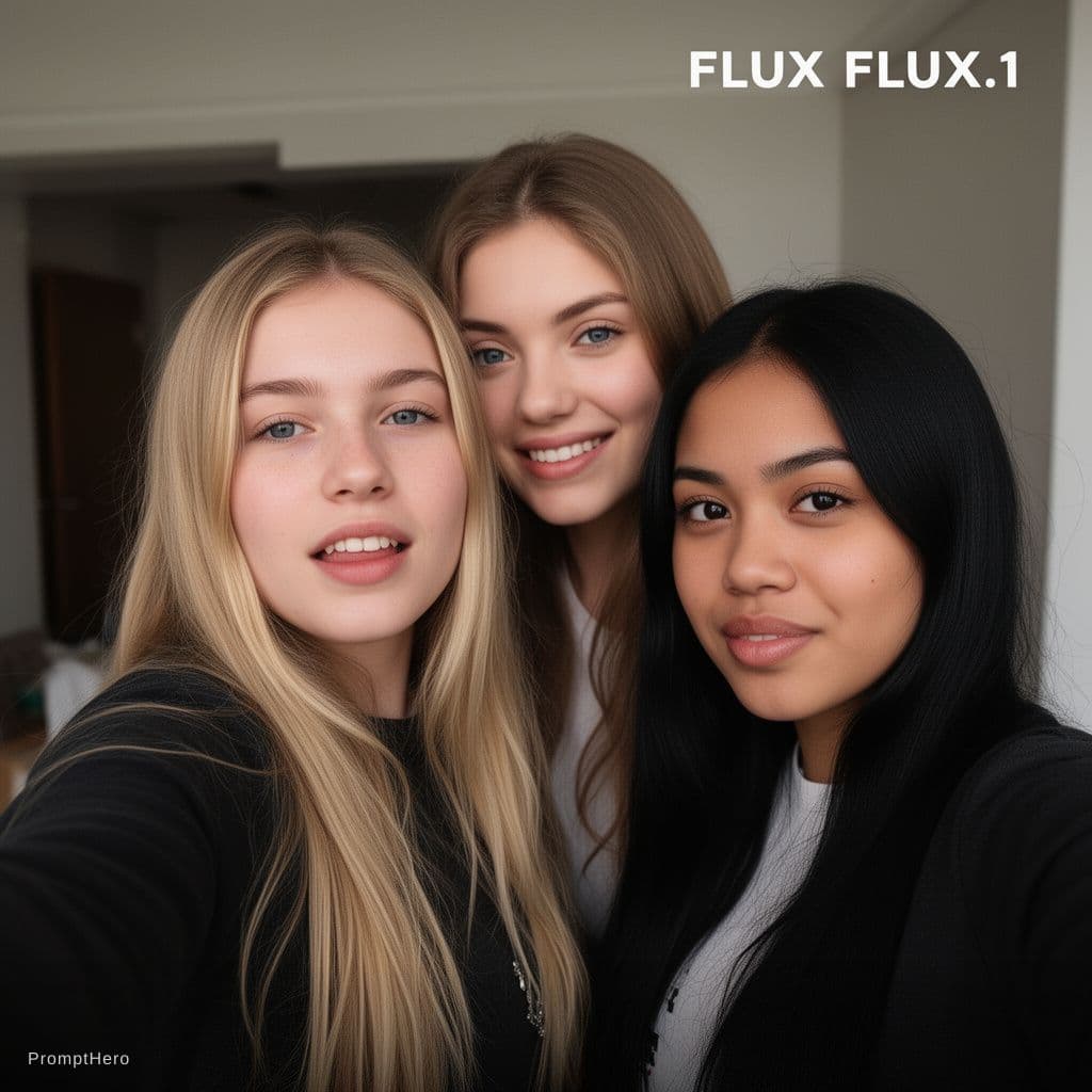 AI generated: FLUX FLUX.1 [Dev] prompt · for nsfw · "realistic, iPhone selfie sex POV, 18-year-old, long blond hai...