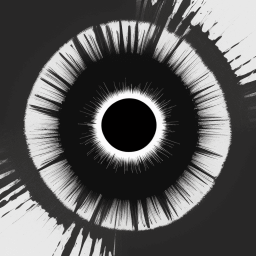 AI generated:  art brush, logo, HD, eye 