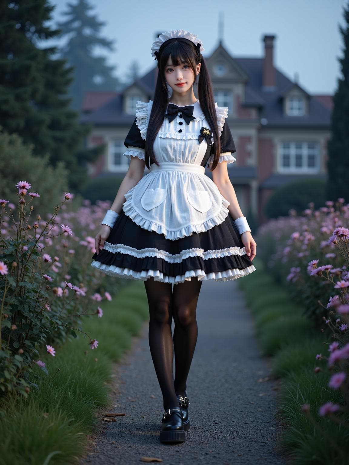 [Flux.1 D][Realistic] Maid costume | 女仆装