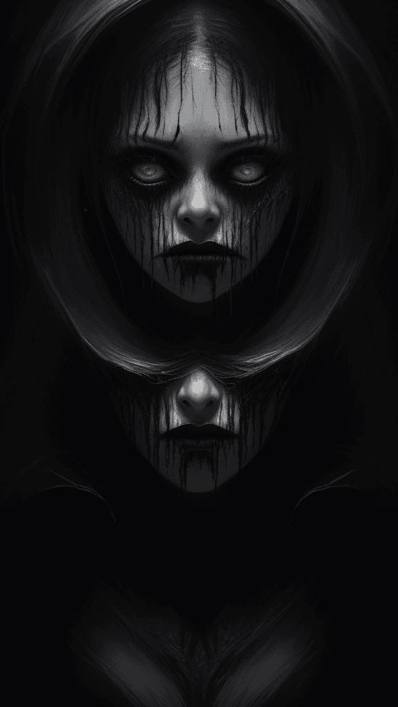 AI generated: best quality,4k,8k,highres,masterpiece:1.2,ultra-detailed,realistic:1.37,artwork,horror,dark room,my...