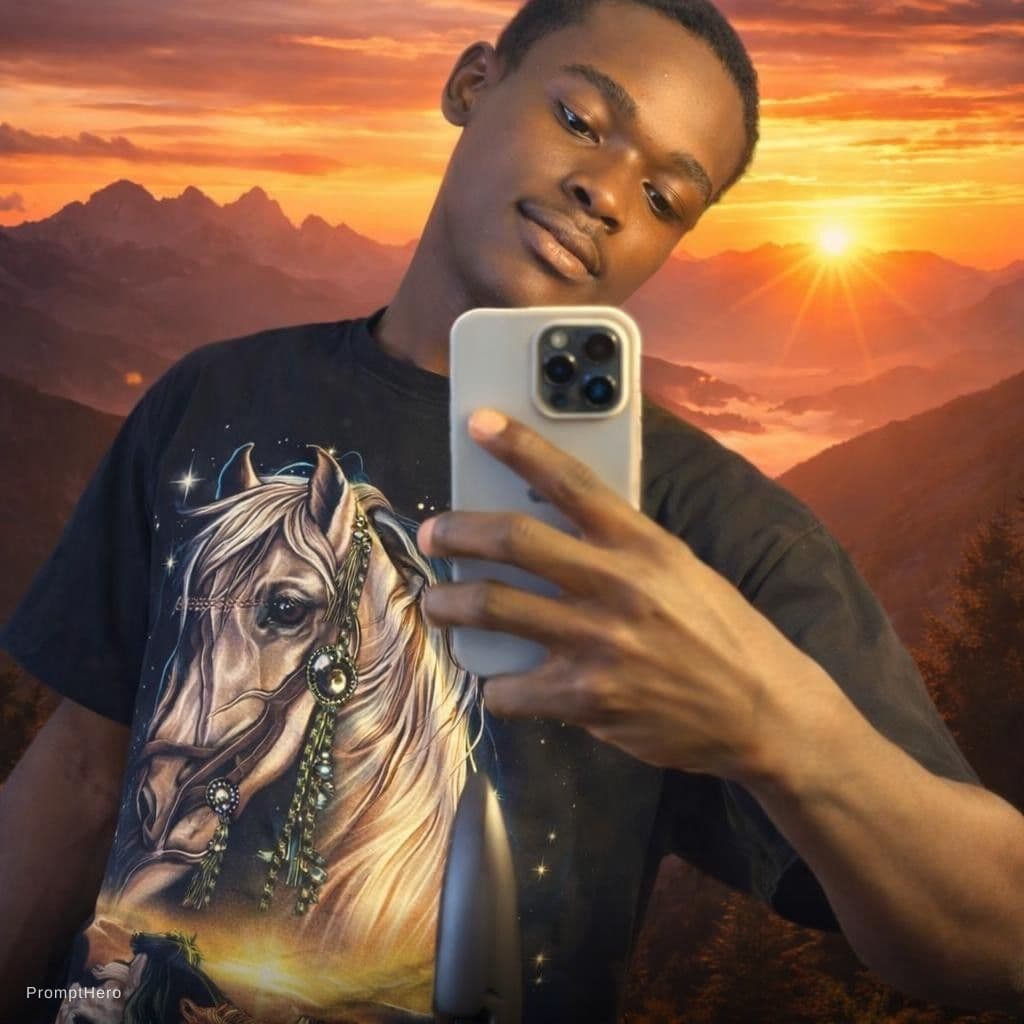 AI generated: Un magnifique coucher de soleil sur la montagne 