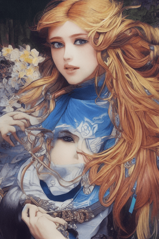 AI generated: <lora:zelda_BotW_v1>multicolored hair, glasses on head, looking at viewer, winking,, ((extreme detai...