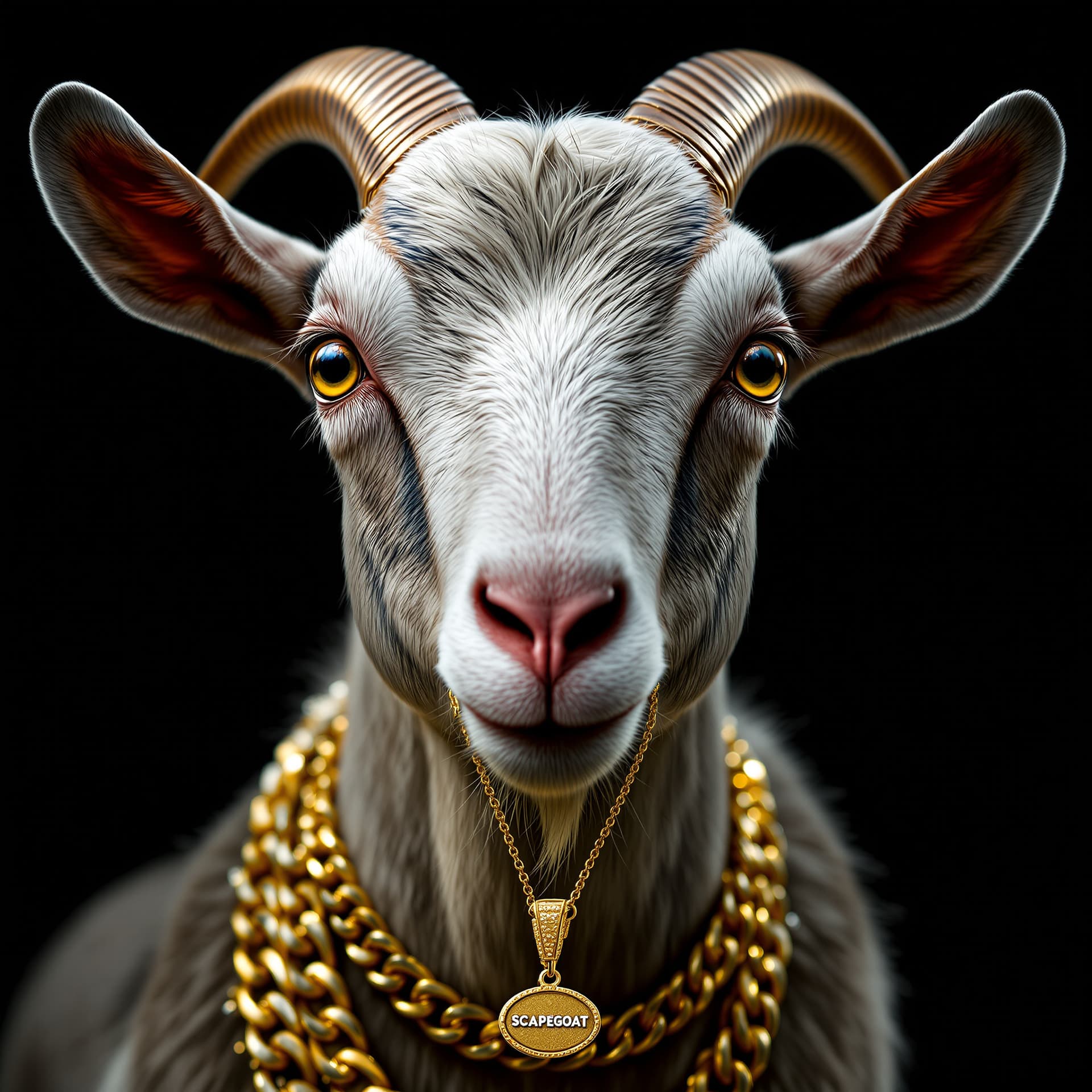 AI generated: create a high-resolution image of AN URBAN goat and detail the animal's characteristics in order to ...