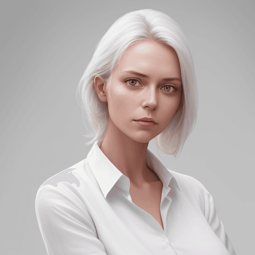 AI generated: a woman in a white shirt is posing for a picture, a character portrait by Johan Lundbye, featured on...
