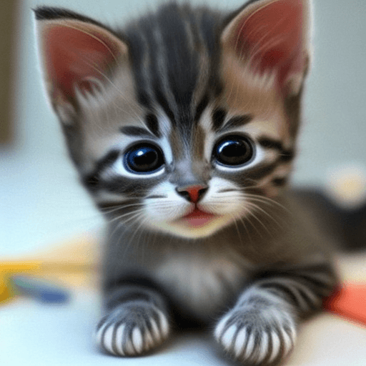 AI generated: cute funny humanoid kitten