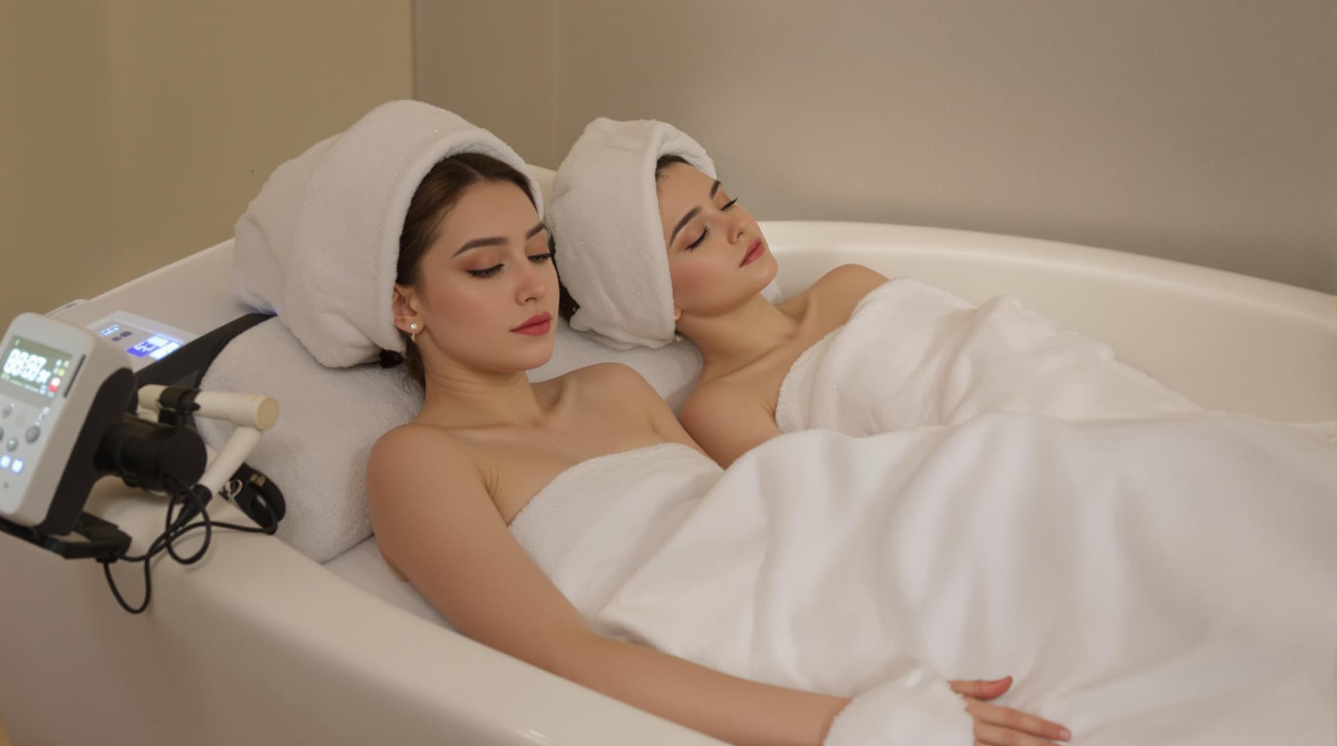 AI generated: the two girls are in a spaseship. 4k, high resolution