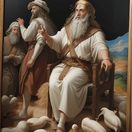 AI generated: god told moses"oh pull off your shoes, out of the flock,well you I choose", exquisite features,ultra...