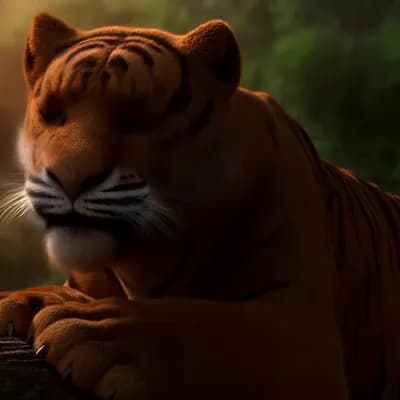 AI generated video: tiger