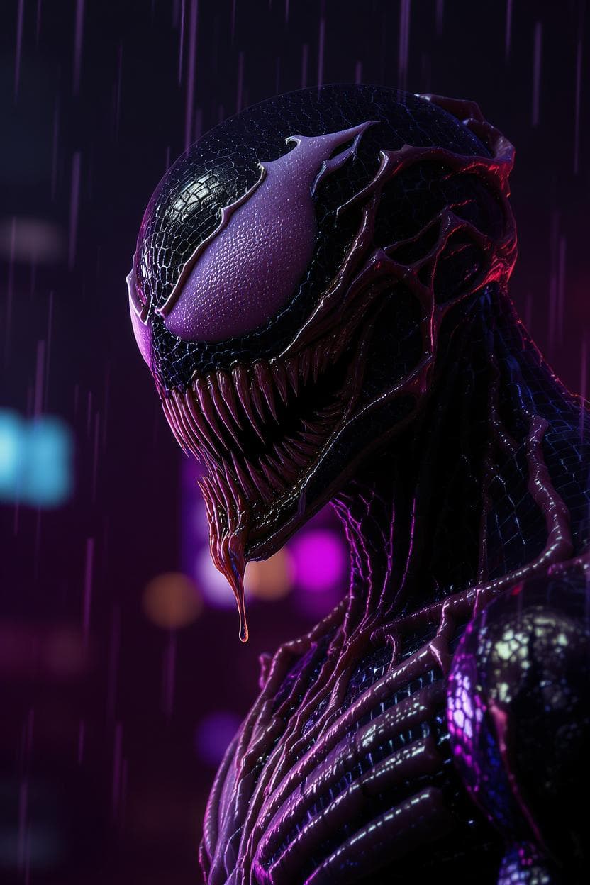 AI generated:  An intricate digital rendering of a highly detailed, black-suited character, evocative of the "Symb...
