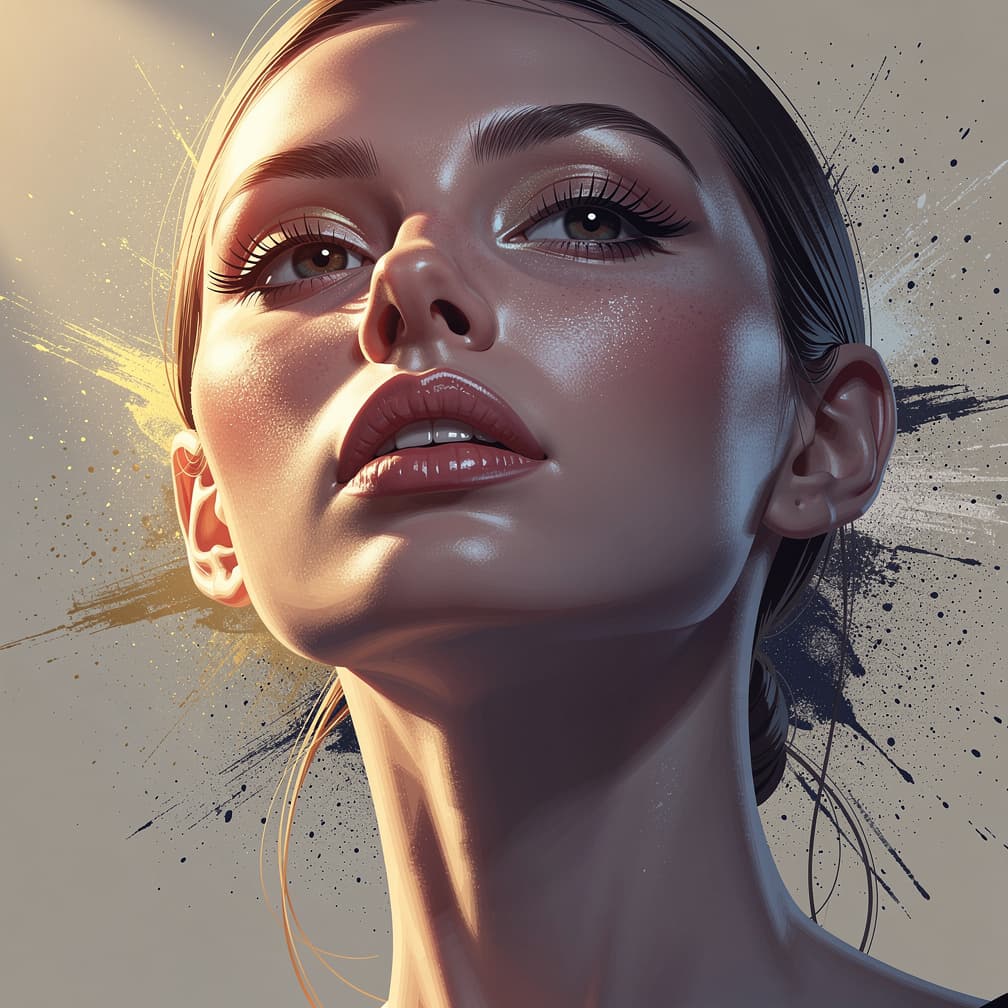 AI generated: 

"Ultra-detailed stylized realism illustration with glossy skin rendering and strong directional su...