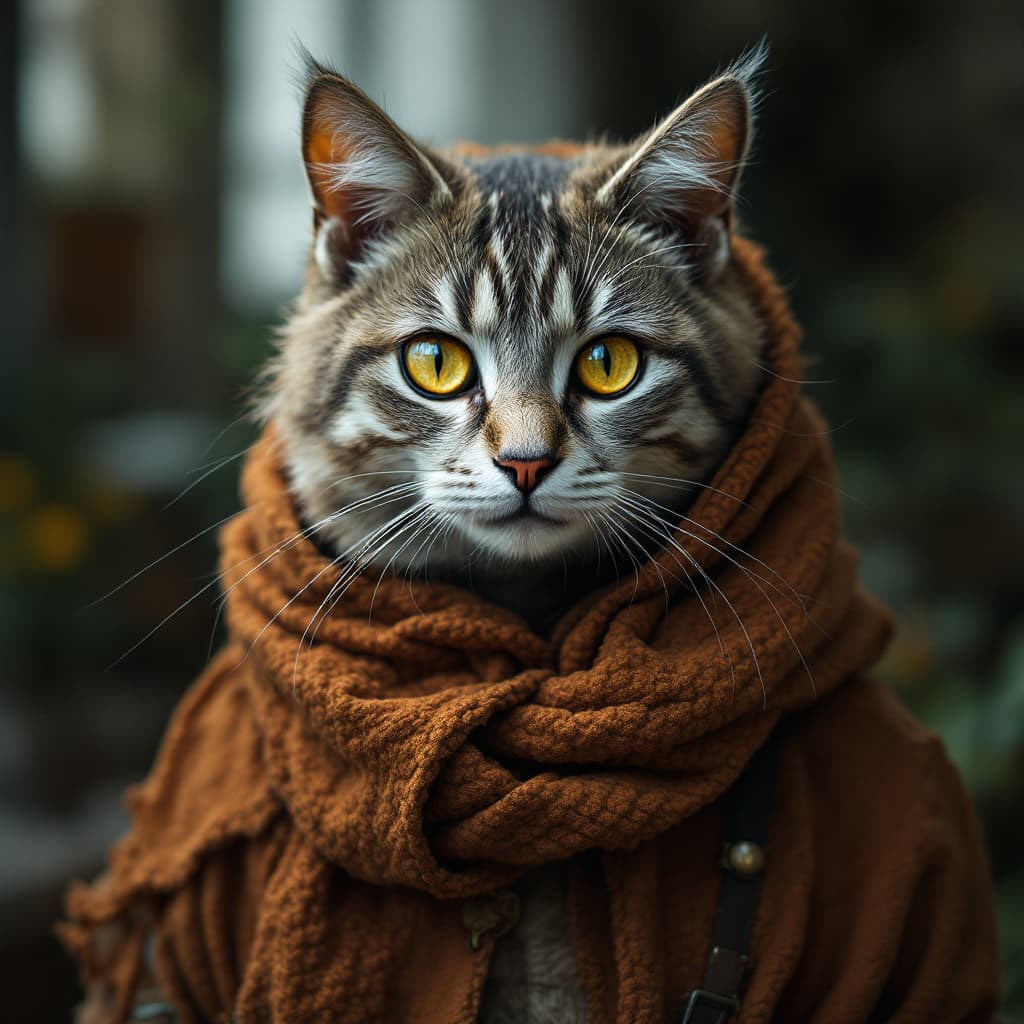 AI generated: A humanoid cat