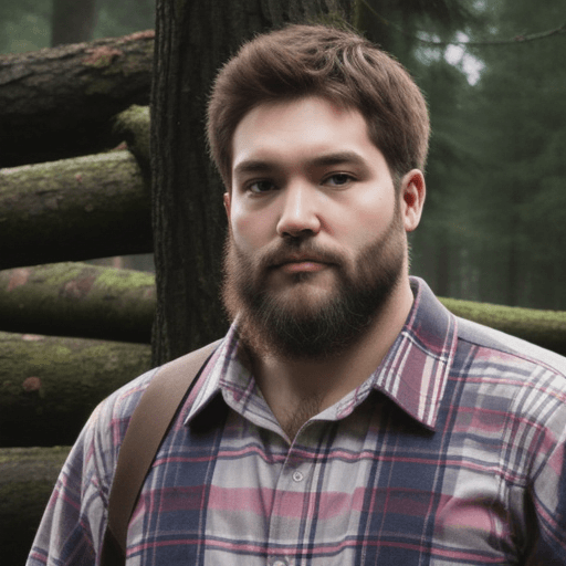 AI generated: LumberJack, pixel