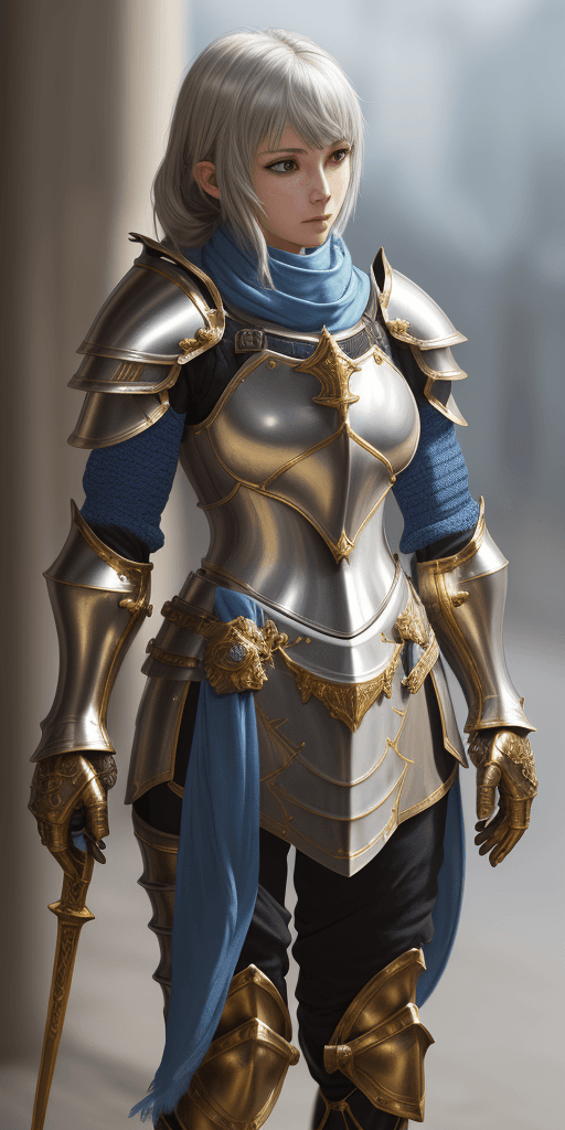AI generated: Masterpiece, absurdres, fine detail, HDR,highly detailed armor with gold plating, shiny armor, photo...