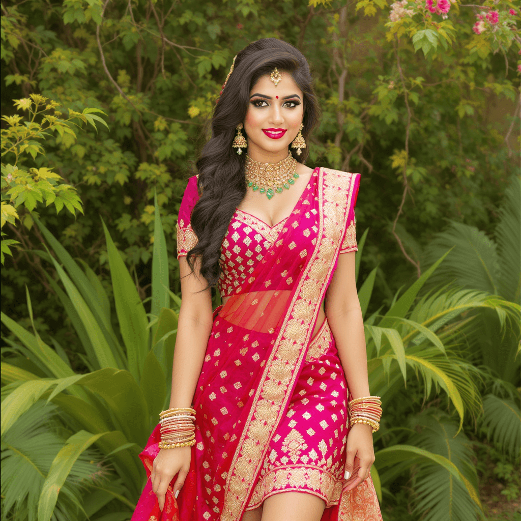 AI generated: busty indian in mini dress