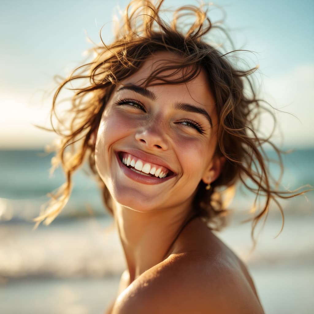 AI generated: ((best quality)), ((masterpiece)), ((realistic)), (detailed), candid portrait,Sunshine on her skin, ...