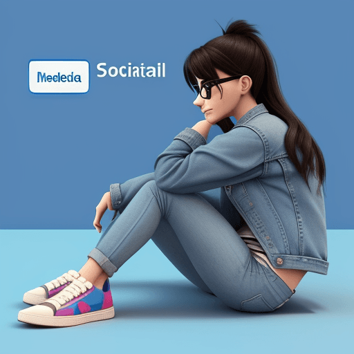 AI generated: Prompt: Create a 3D illustration of an animated character sitting casually on top of a social media ...
