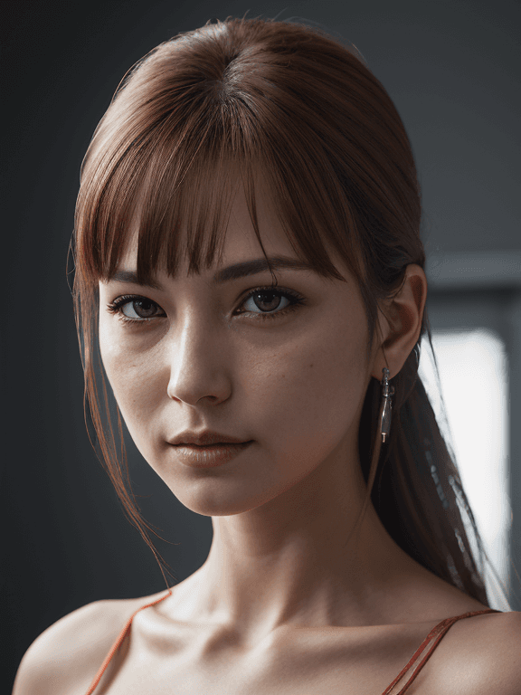 AI generated: realistic highly detailed portrait,bishoujo,looking directly at viewer,highly detailed,chiaroscuro,s...