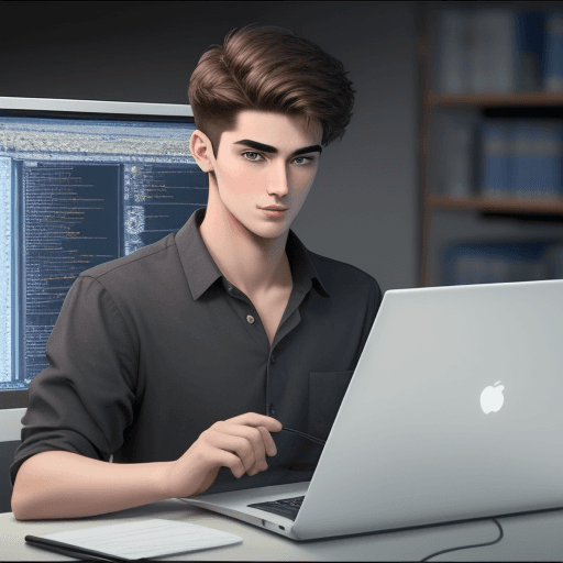 AI generated: 

Make a handsome 25-year-old boy who is a computer engineer