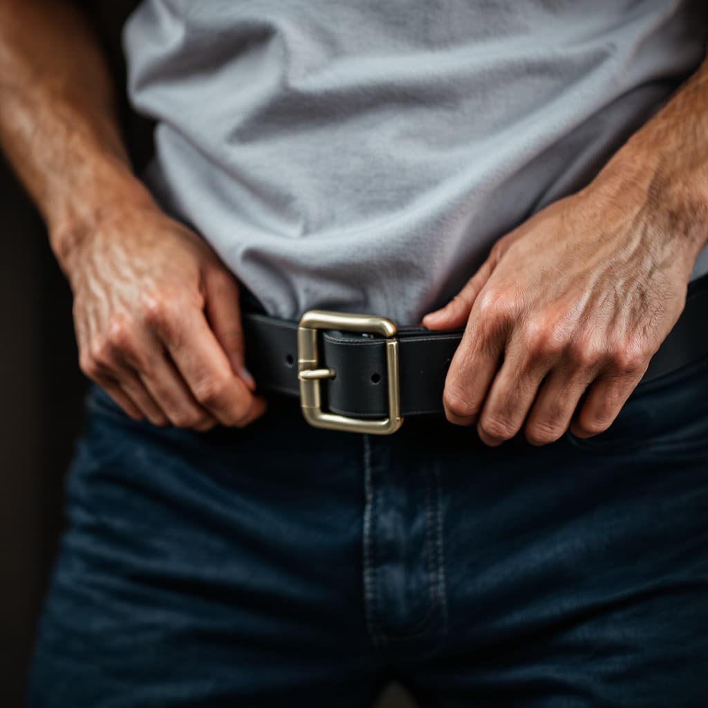 AI generated: A man opening his Belt 