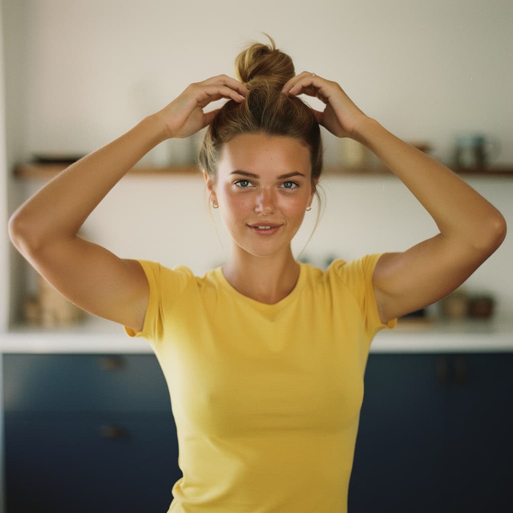 AI generated: Ultra-realistic full body portrait photo of a toned fit swedish blonde woman, tall skinny, toned, na...