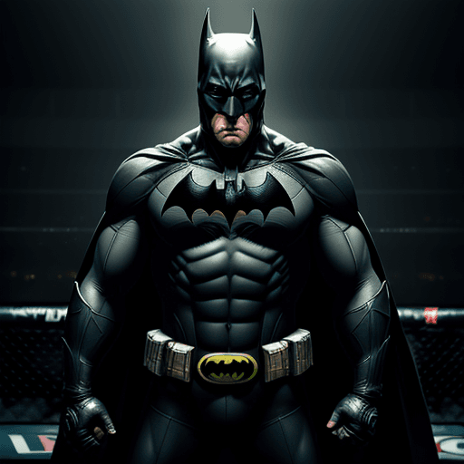 AI generated:  batman in UFC, 4 k,ultra HD 