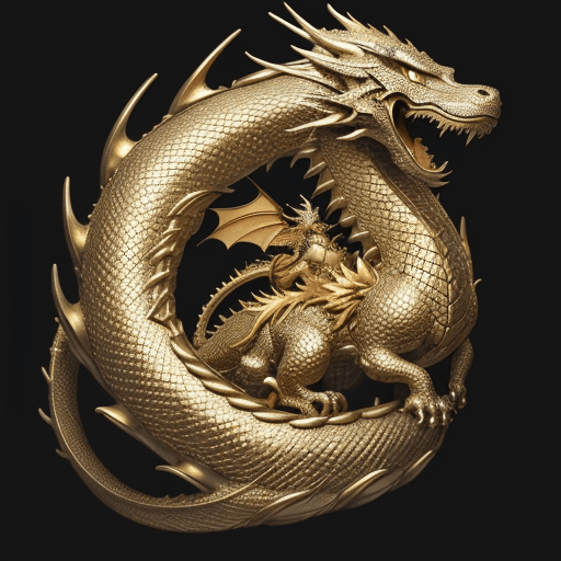 AI generated: silver dragon and gold dragon, hiperrealistic, 8k, High quality picture. Detailed picture. Masterpie...