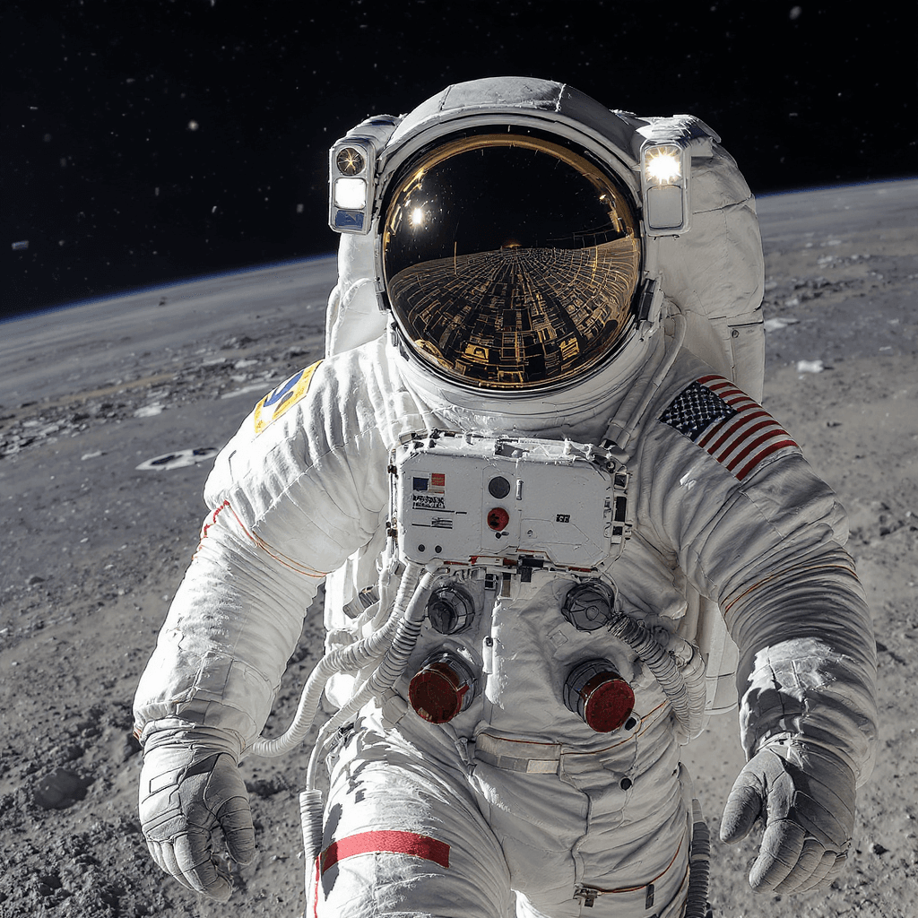 AI generated: 'a black african in a space suit walking in space" 
