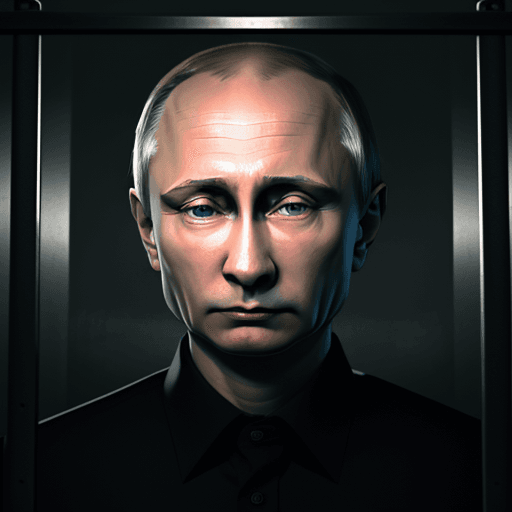 AI generated: Putin in prison, 4 k , ultra HD 
